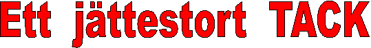 Ett  j�ttestort  TACK